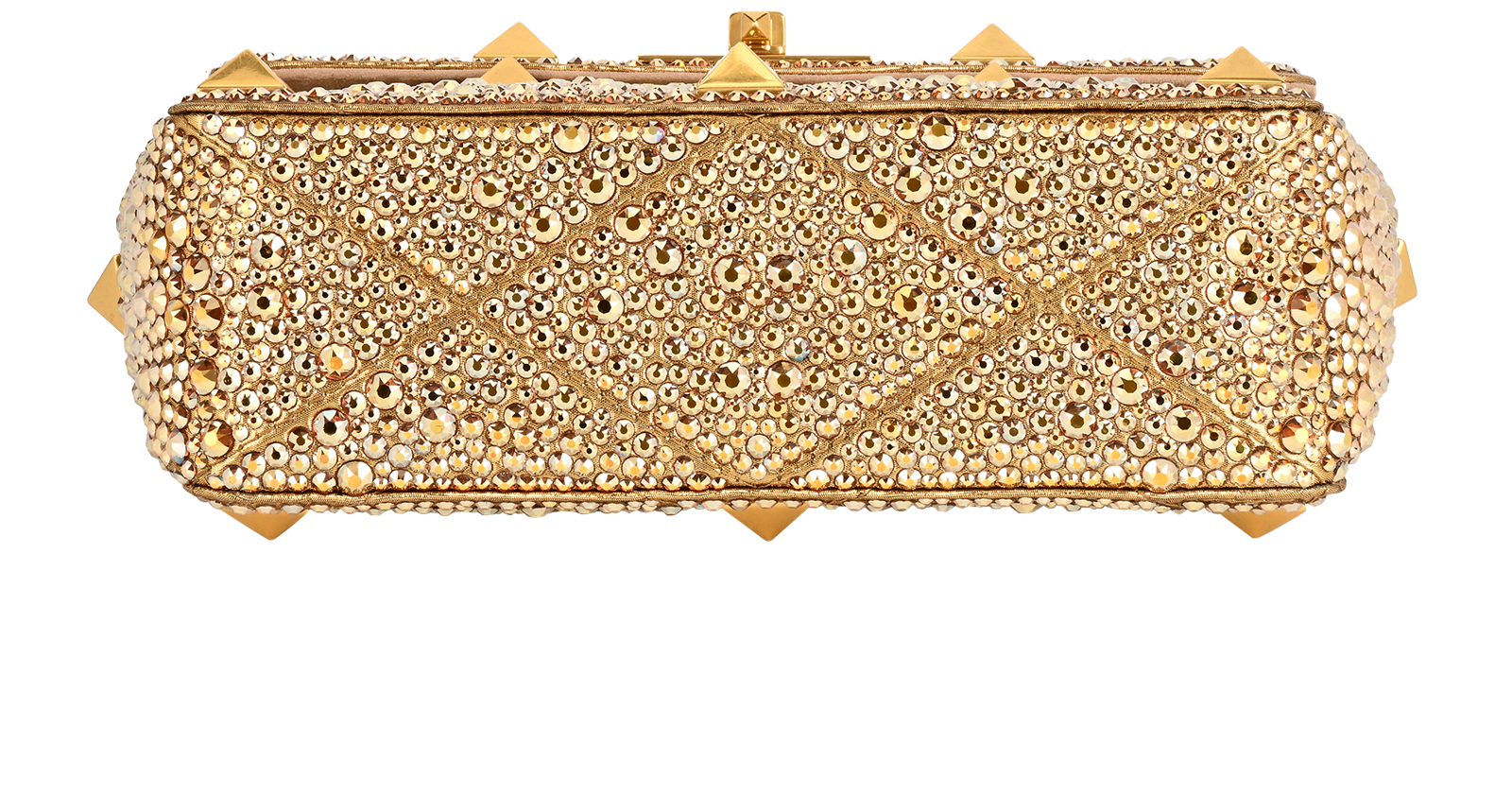 Medium Roman Stud, &pound;2,200, Handbags, Gold, Crystal, Top view